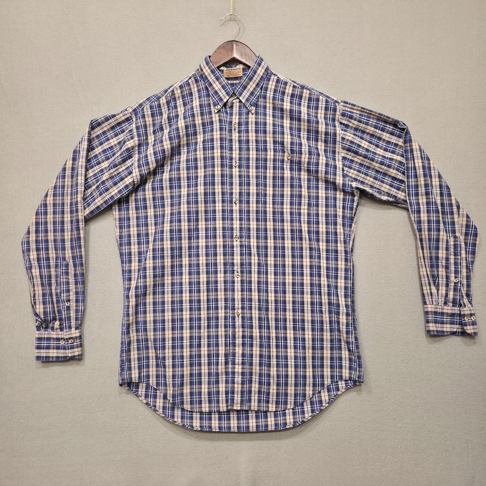 Preswick & Moore Casual Men's Plaid Long Sleeve Dress Shirt Size 15.5-34/35‎